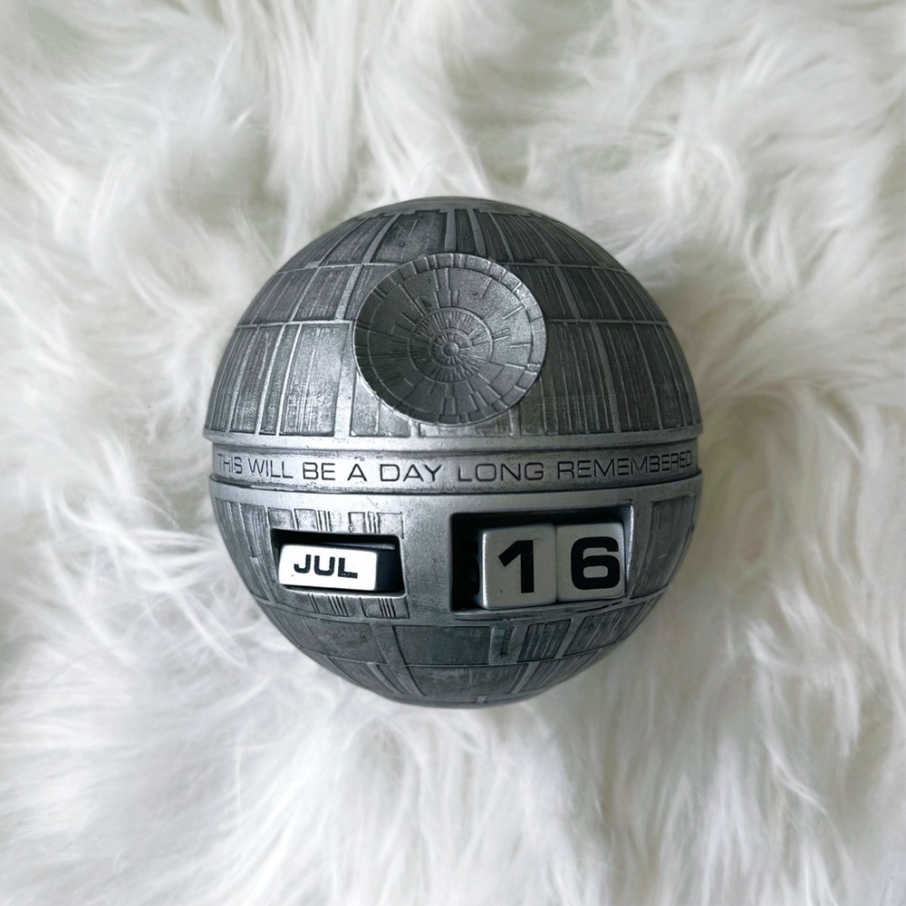 star wars x hallmark desth star perpetual calendar rare dark vader collectible
